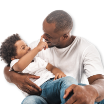Man holding baby